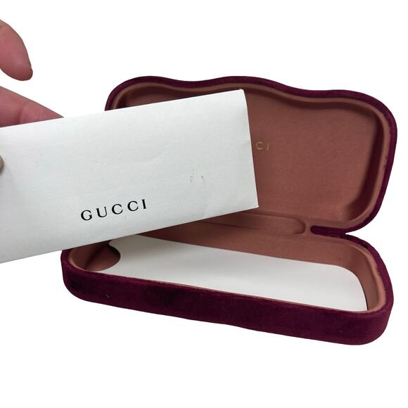 Gucci Burgundy velvet sunglasses case - Picture 3 of 4
